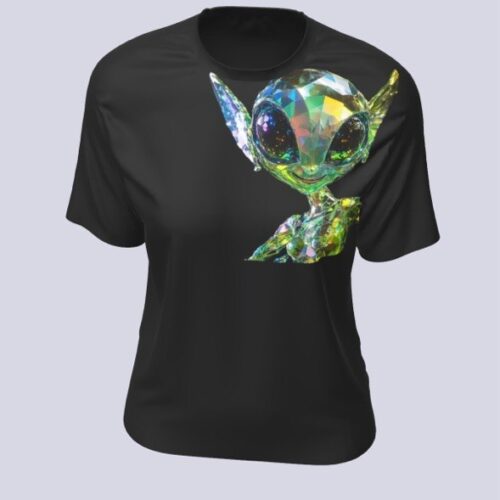 Playera Negra Hada de Vidrio en costado