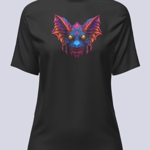 Playera Negra Murciélago Azul