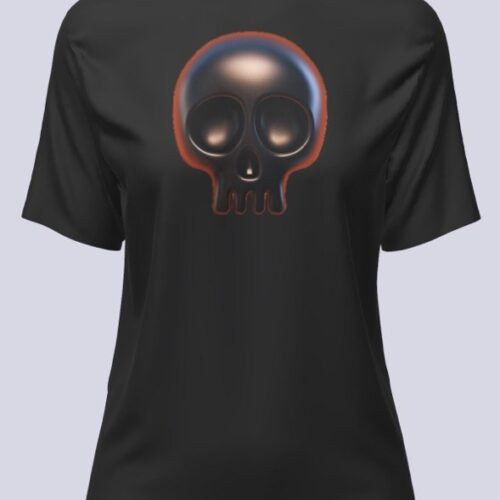 Playera Calavera Negra